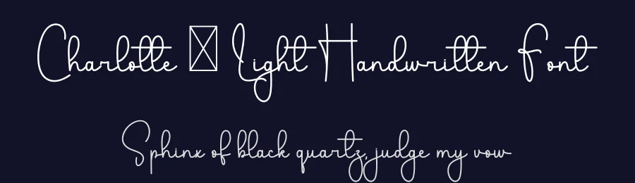 Charlotte – Light Handwritten Font by freshtypeink — Script Handwritten Font — thumbnail 2