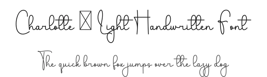 Charlotte – Light Handwritten Font by freshtypeink — Script Handwritten Font