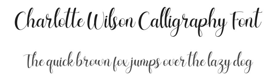Charlotte Wilson Calligraphy Font by letterenastudios — Script Handwritten Font