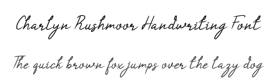 Charlyn Rushmoor Handwriting Font by edricstudio — Script Handwritten Font