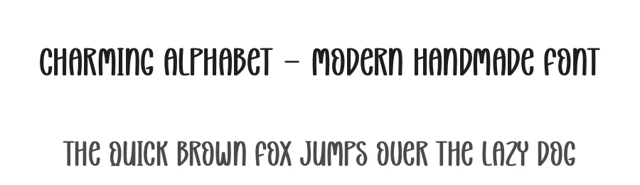 Charming Alphabet – Modern Handmade Font by creativeletter — Display Font