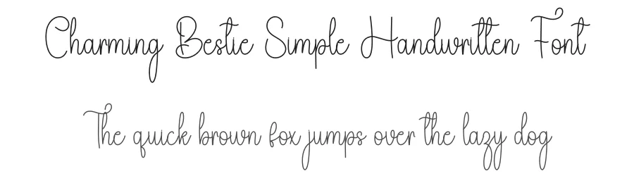 Charming Bestie Simple Handwritten Font by freshtypeink — Script Handwritten Font