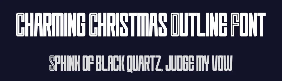 Charming Christmas Outline Font by Pian45 Studio — Sans Serif Font — thumbnail 2