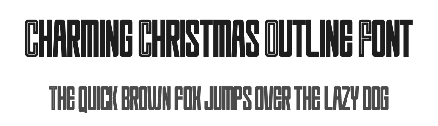 Charming Christmas Outline Font by Pian45 Studio — Sans Serif Font