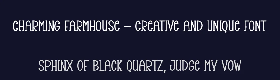Charming Farmhouse – Creative And Unique Font by creativeletter — Display Font — thumbnail 2