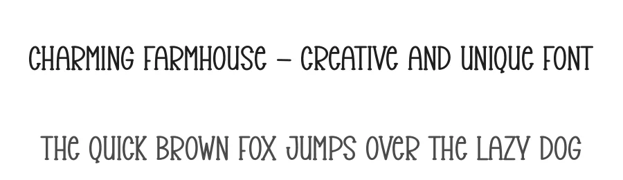 Charming Farmhouse – Creative And Unique Font by creativeletter — Display Font