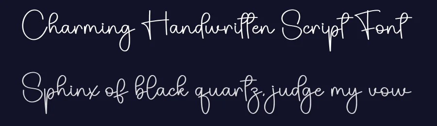 Charming Handwritten Script Font by creativeletter — Script Handwritten Font — thumbnail 2
