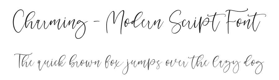 Charming – Modern Script Font by fikryal — Script Handwritten Font