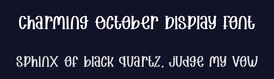 Charming October Display Font by Craftedtype — Decorative Font — thumbnail 2