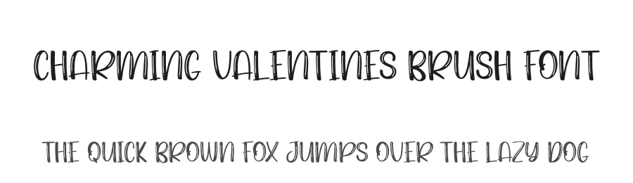 Charming Valentines Brush Font by andikastudio — Display Font