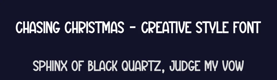 Chasing Christmas – Creative Style Font by creativeletter — Display Font — thumbnail 2
