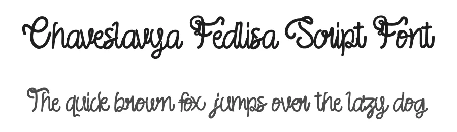Chaveslavya Fedlisa Script Font by Dhabee — Script Handwritten Font
