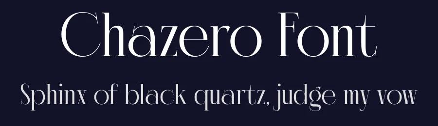 Chazero Font by timelesstype.co — Display Font — thumbnail 2