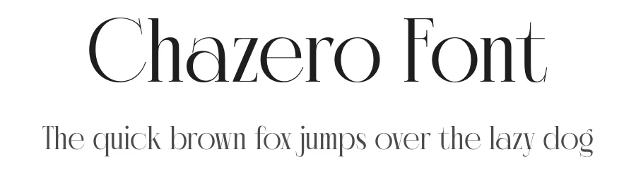 Chazero Font by timelesstype.co — Display Font
