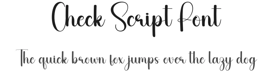 Check Script Font by creativeletter — Script Handwritten Font