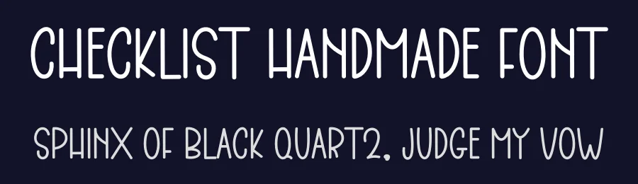 Checklist Handmade Font by freshtypeink — Display Font — thumbnail 2