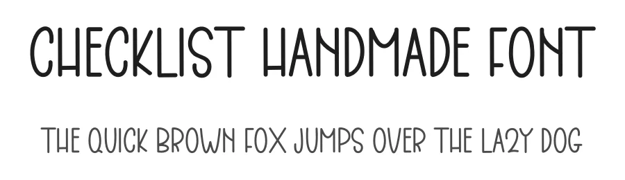 Checklist Handmade Font by freshtypeink — Display Font
