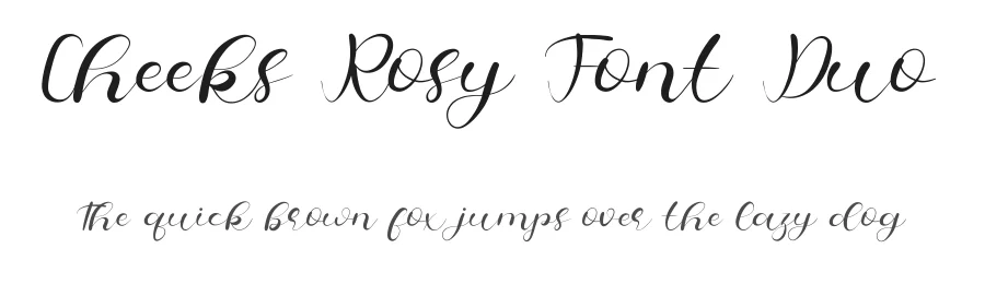 Cheeks Rosy Font Duo by edricstudio — Script Handwritten Font