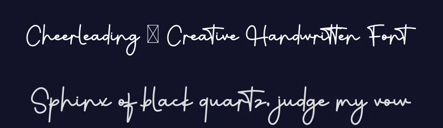 Cheerleading – Creative Handwritten Font by freshtypeink — Script Handwritten Font — thumbnail 2