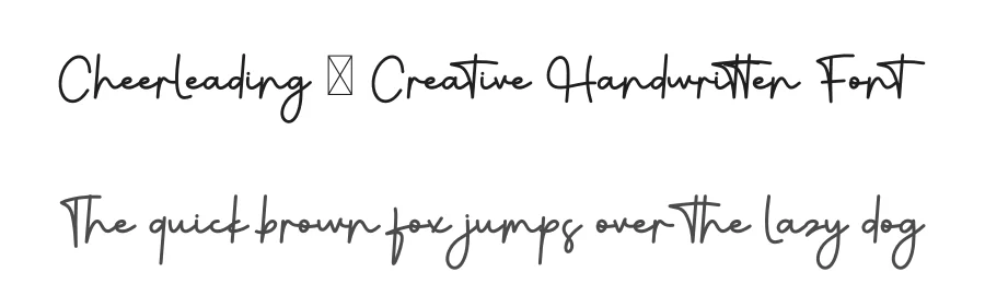 Cheerleading – Creative Handwritten Font by freshtypeink — Script Handwritten Font
