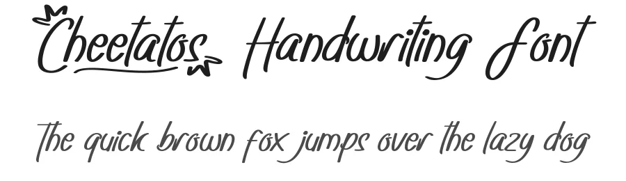 Cheetatos Handwriting Font by CalligraphyFonts.net — Script Handwritten Font