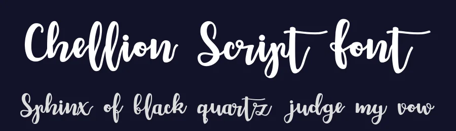 Chellion Script Font by bearydsgn — Script Handwritten Font — thumbnail 2