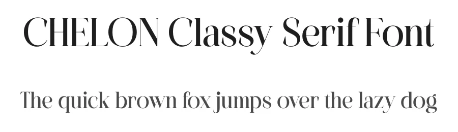 CHELON Classy Serif Font by Storytype — Serif Font