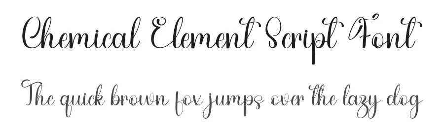 Chemical Element Script Font by freshtypeink — Script Handwritten Font