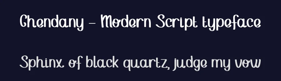 Chendany – Modern Script typeface by WNGSTD — Script Handwritten Font — thumbnail 2