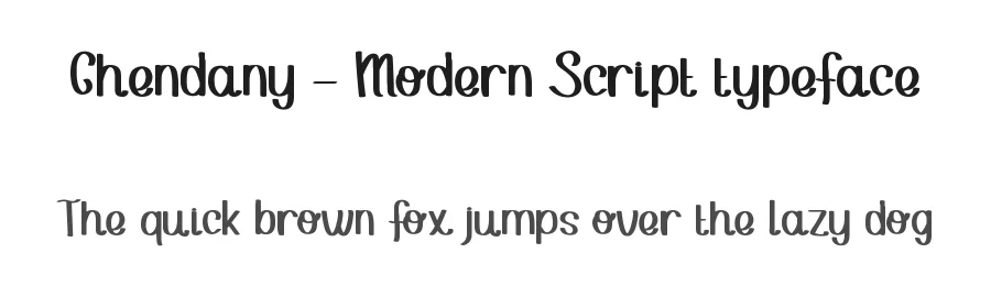 Chendany – Modern Script typeface by WNGSTD — Script Handwritten Font