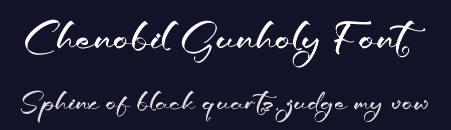 Chenobil Gunholy Font by glorytype — Script Handwritten Font — thumbnail 2
