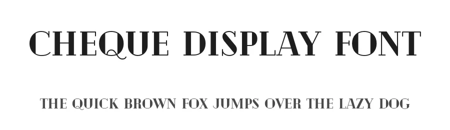 Cheque Display Font by Fontfabric — Display Font