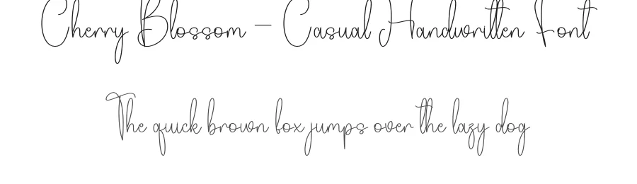 Cherry Blossom – Casual Handwritten Font by andikastudio — Script Handwritten Font