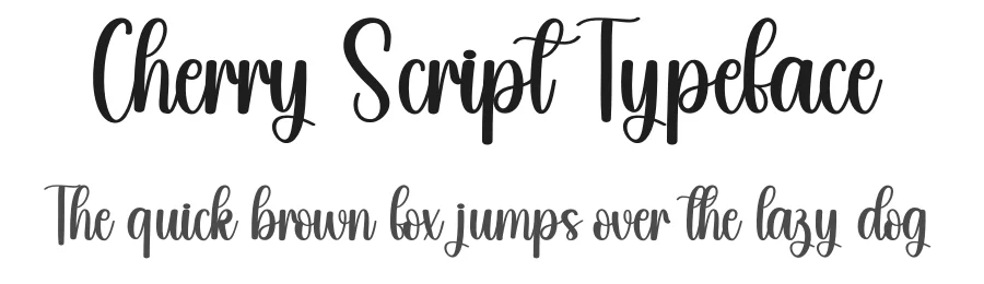 Cherry Script Typeface by andikastudio — Script Handwritten Font