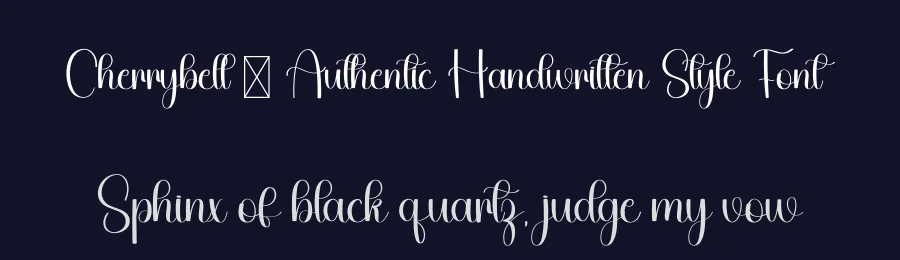 Cherrybell – Authentic Handwritten Style Font by freshtypeink — Script Handwritten Font — thumbnail 2