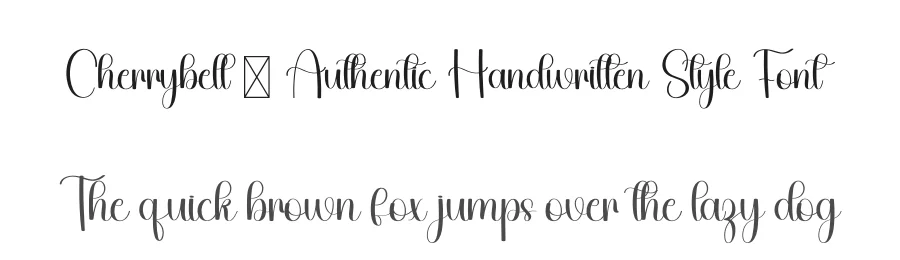 Cherrybell – Authentic Handwritten Style Font by freshtypeink — Script Handwritten Font