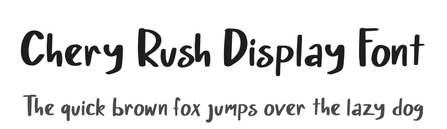 Chery Rush Display Font by D&K_project β Script Handwritten Font