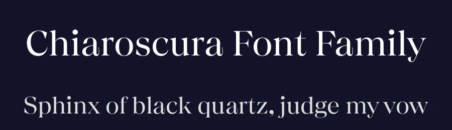 Chiaroscura Font Family by Emtype Foundry — Serif Font — thumbnail 2