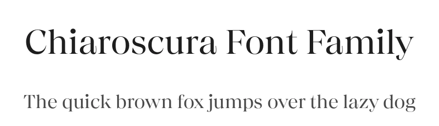 Chiaroscura Font Family by Emtype Foundry — Serif Font