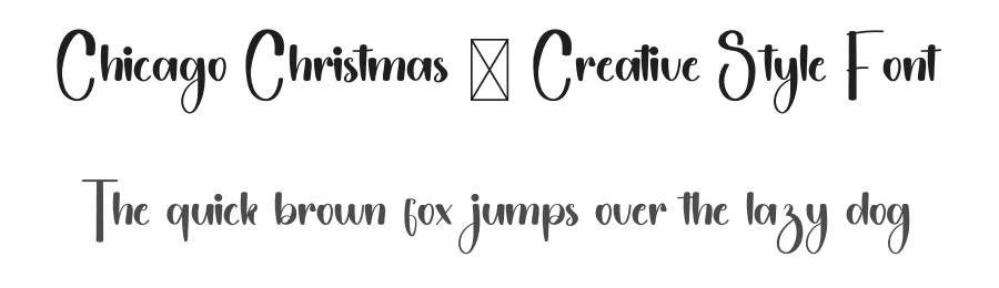 Chicago Christmas – Creative Style Font by freshtypeink — Script Handwritten Font
