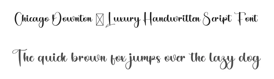 Chicago Downton – Luxury Handwritten Script Font by freshtypeink — Script Handwritten Font
