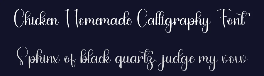 Chicken Homemade Calligraphy Font by freshtypeink — Script Handwritten Font — thumbnail 2