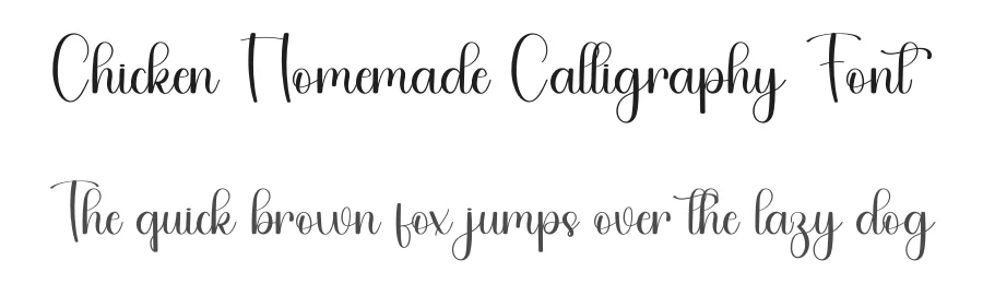 Chicken Homemade Calligraphy Font by freshtypeink — Script Handwritten Font