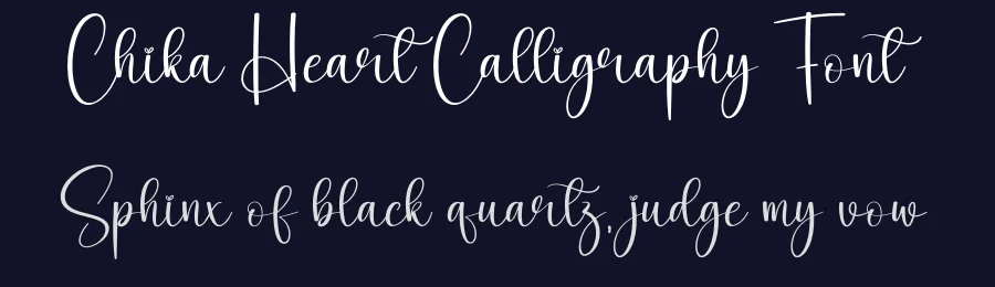 Chika Heart Calligraphy Font by andikastudio — Script Handwritten Font — thumbnail 2