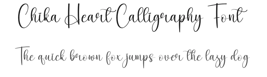 Chika Heart Calligraphy Font by andikastudio — Script Handwritten Font