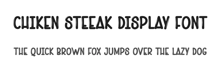 Chiken Steeak Display Font by andikastudio — Display Font