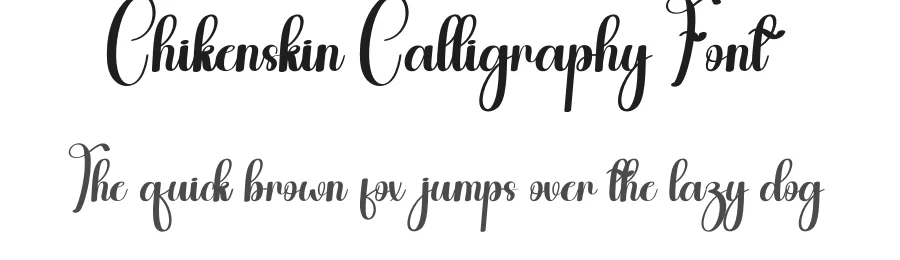Chikenskin Calligraphy Font by andikastudio — Script Handwritten Font