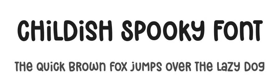 Childish Spooky Font