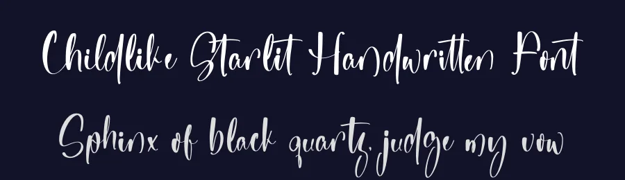 Childlike Starlit Handwritten Font by stylishtype.co — Script Handwritten Font — thumbnail 2