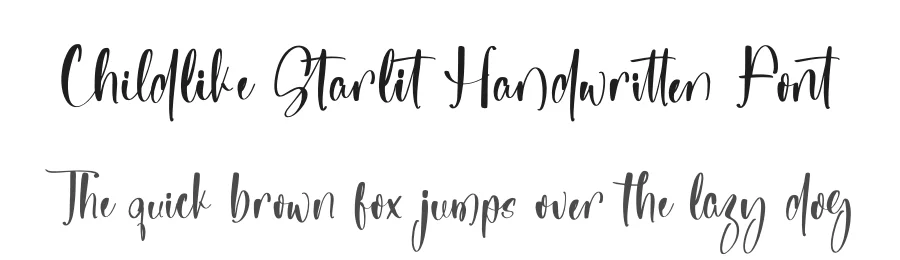 Childlike Starlit Handwritten Font by stylishtype.co — Script Handwritten Font